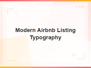 Modern Airbnb Listing Typography Free Fonts for Stylish Designs